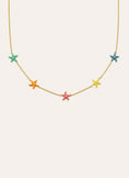 Starfish Enamel Colors Gold Necklace