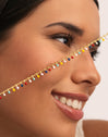 Swing Dots Colors Enamel Gold Necklace
