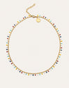 Swing Dots Colors Enamel Gold Necklace