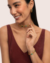 Tape Stones Stainless Steel Gold Choker 