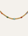 Tape Stones Stainless Steel Gold Choker 
