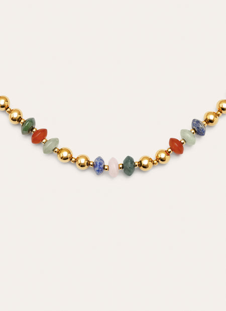 Collar Winter Bomb Acero Baño Oro