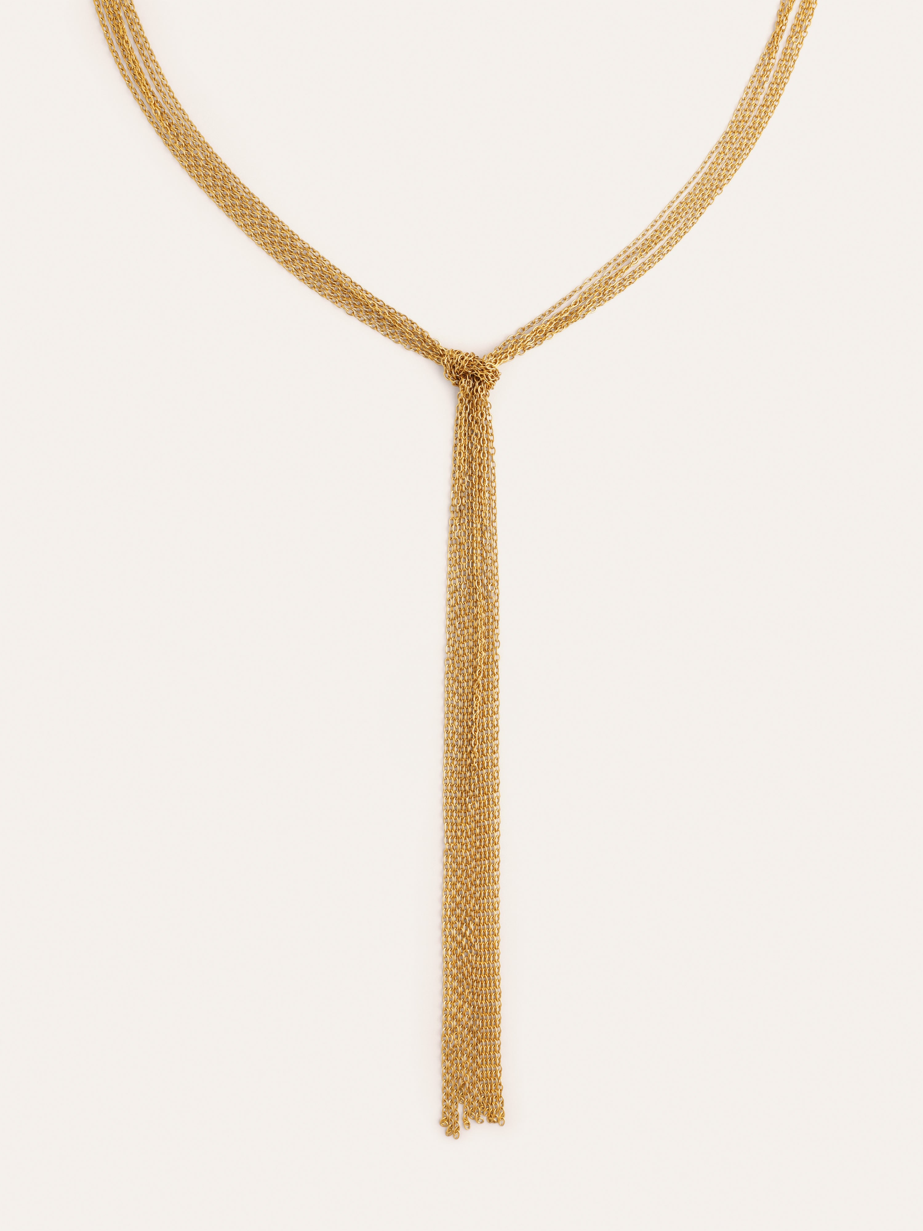 Collar Y Chains Acero Baño Oro