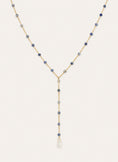 Y Cianita Stones Stainless Steel Gold Necklace