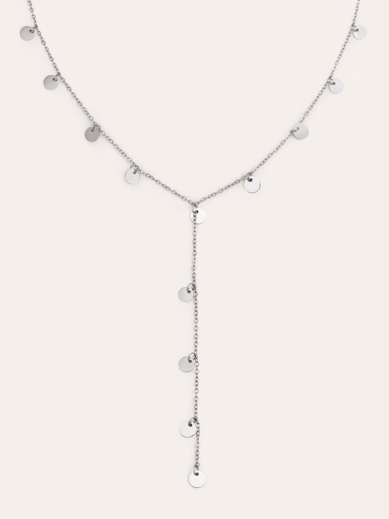 Y Mini Moon Stainless Steel Necklace