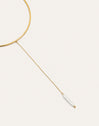 Y Pearl Stainless Steel Gold Choker 