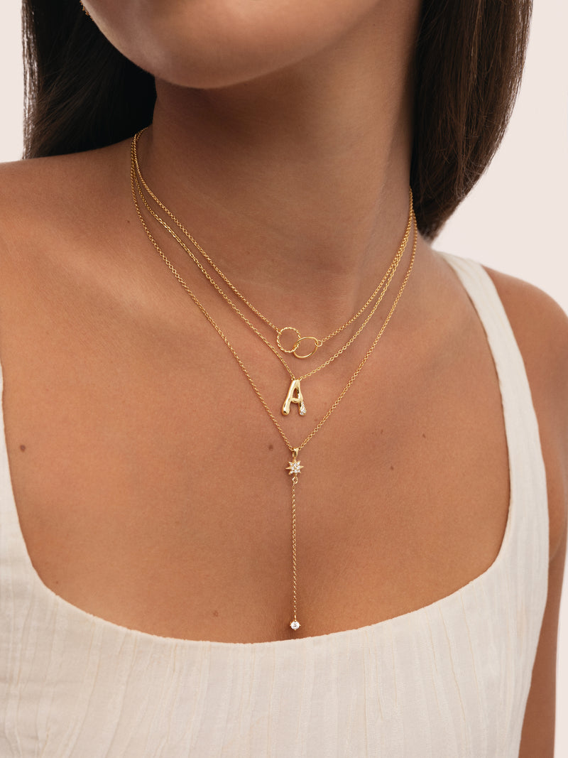 Y Polar Star Gold Necklace