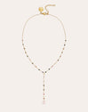Collar Y Turmalina Stones Acero Baño Oro