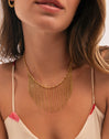 Collar Zafira Champagne Acero Baño Oro