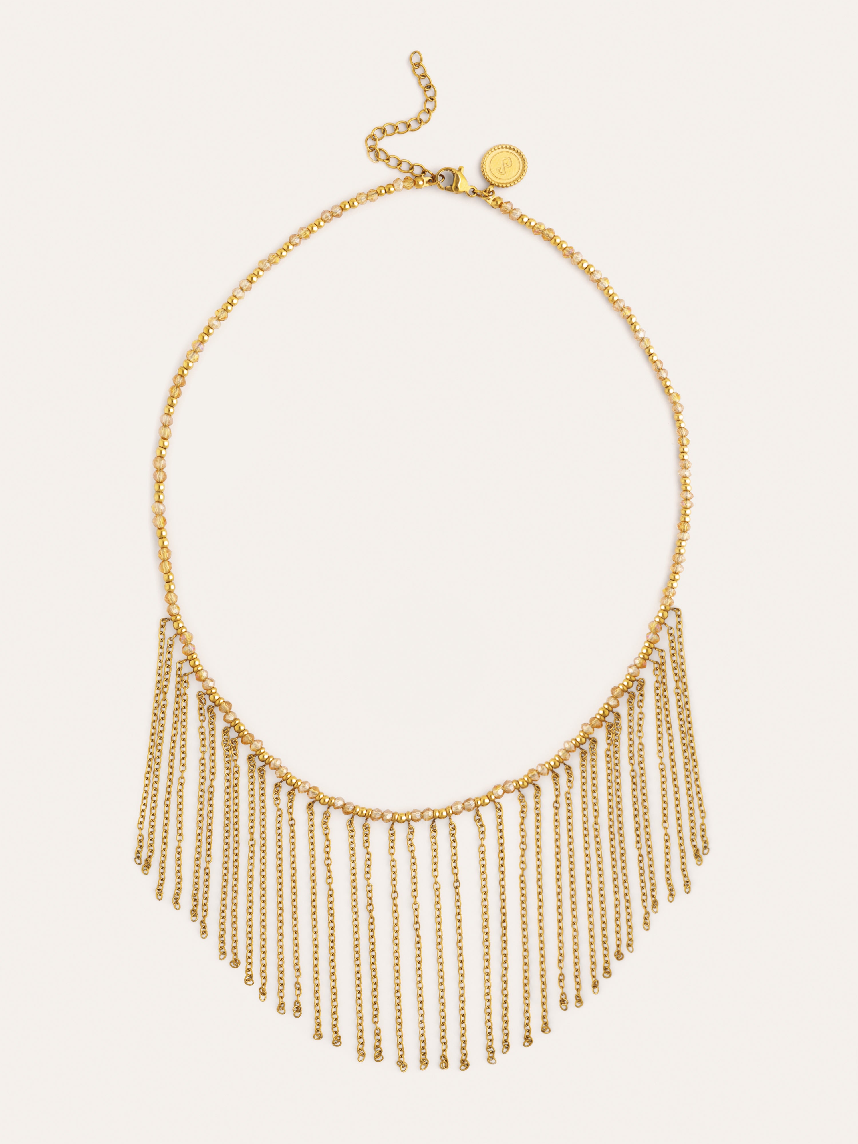 Collar Zafira Champagne Acero Baño Oro