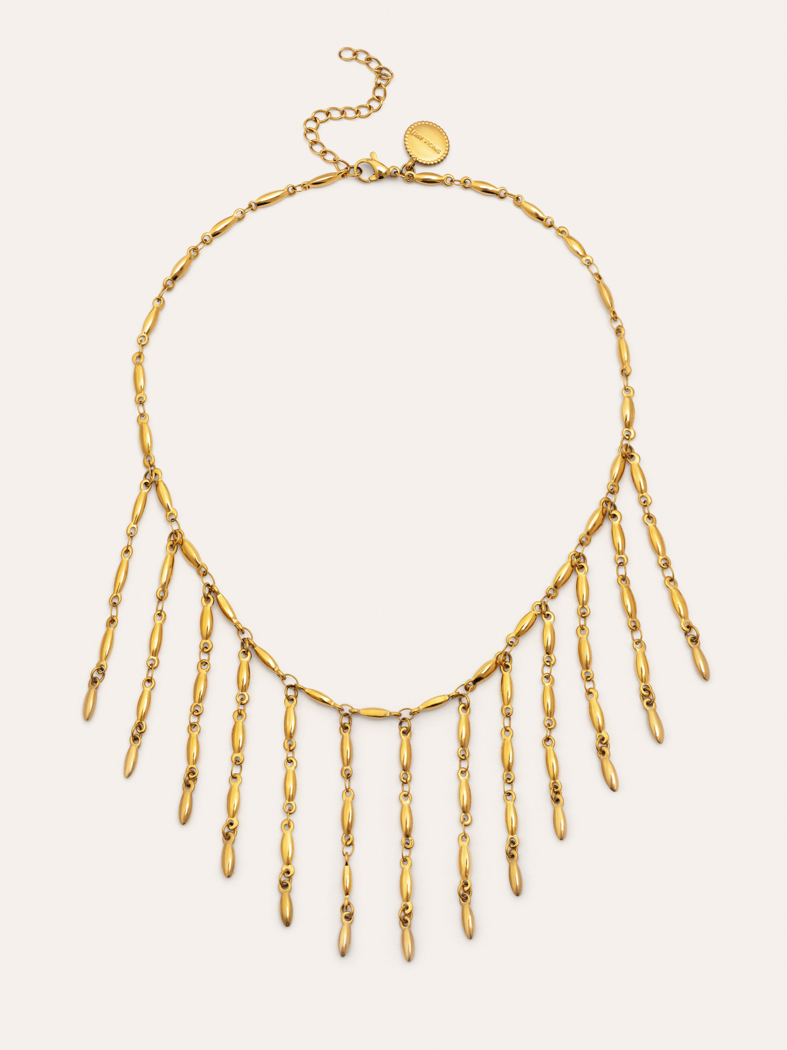 Collar Zafira Acero Baño Oro