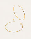 Ankara Heart XL Stainless Steel Gold Hoop Earrings