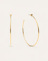 Ankara Heart XL Stainless Steel Gold Hoop Earrings
