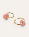 Pendientes Aro Carmen L Rosé Acero Baño Oro