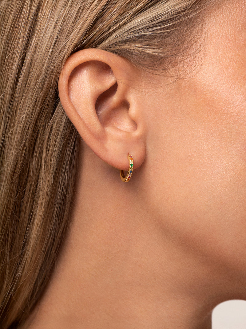 Pendientes Aro Colors Baño Oro