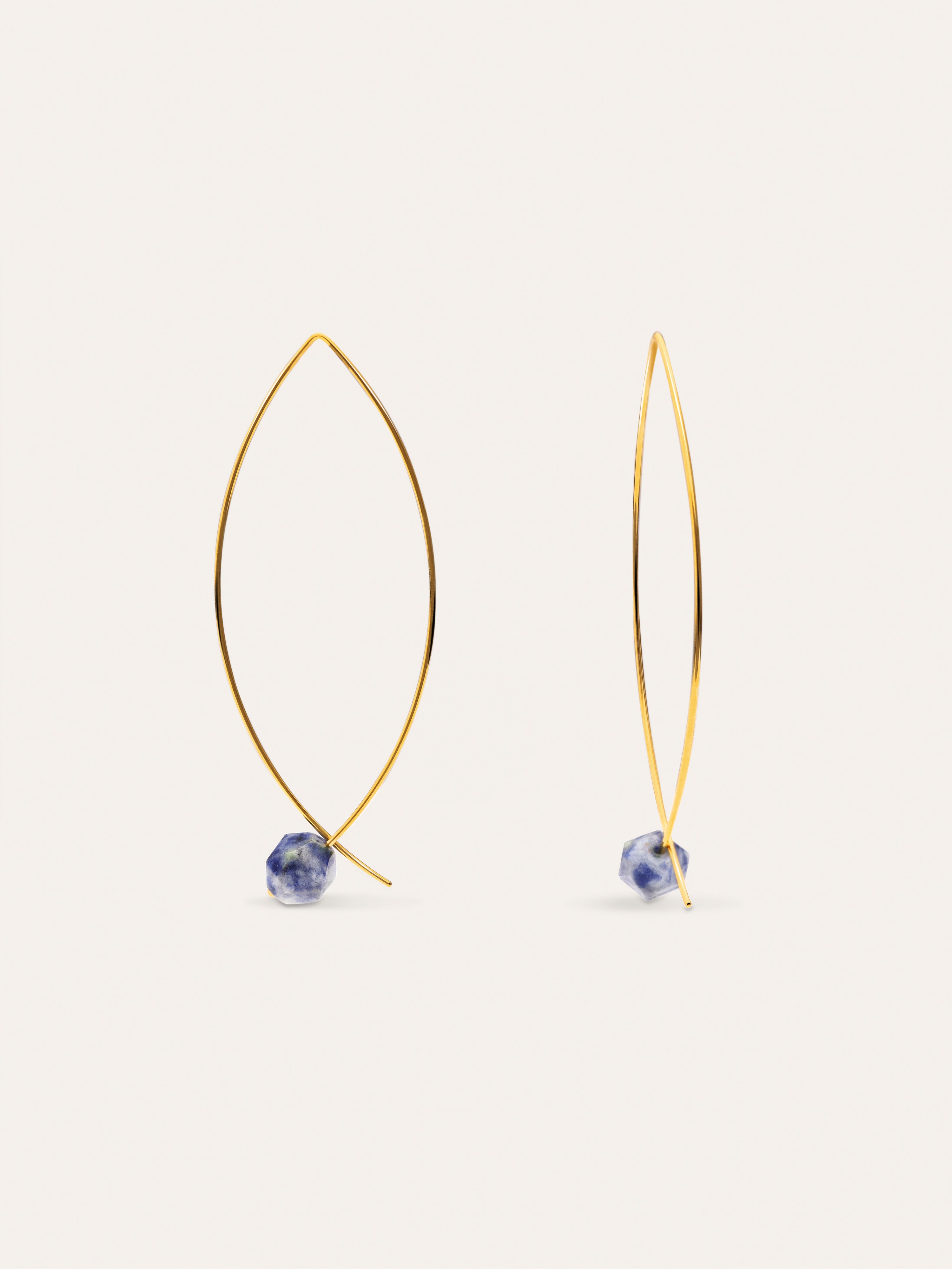 Pendientes Arch Stone Acero Baño Oro