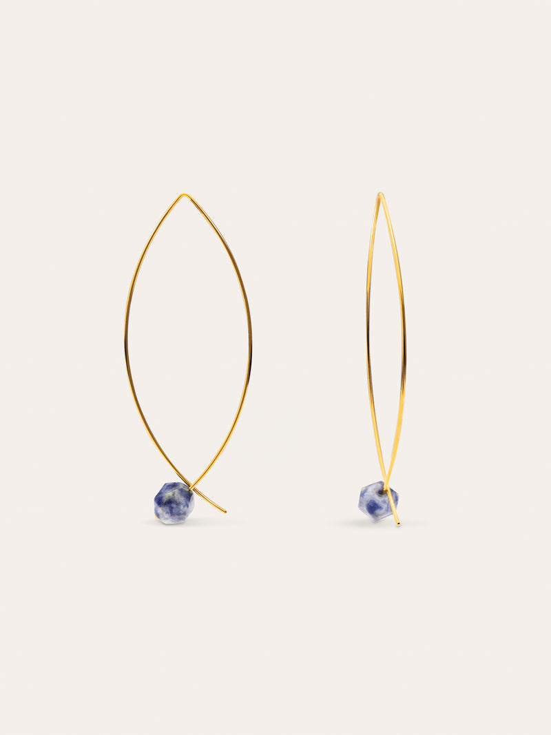 Pendientes Arch Stone Acero Baño Oro