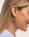 Carmen True Bomb Colors Stainless Steel Gold Hoop Earrings