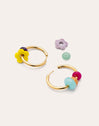 Carmen True Flower Colors Hoop Earrings 