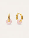 Boucles d'oreilles créoles Carmen True Rose en acier plaqué or