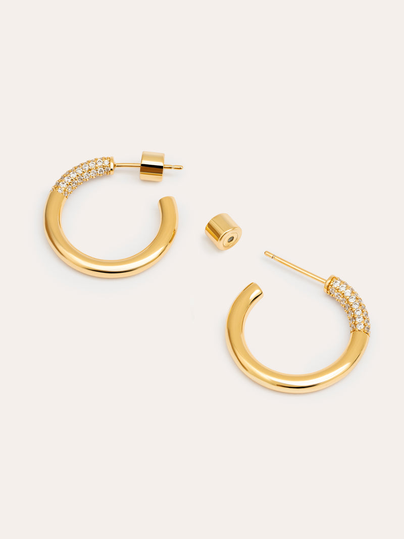 Boucles D’oreilles Créoles Alma Plaqué Or