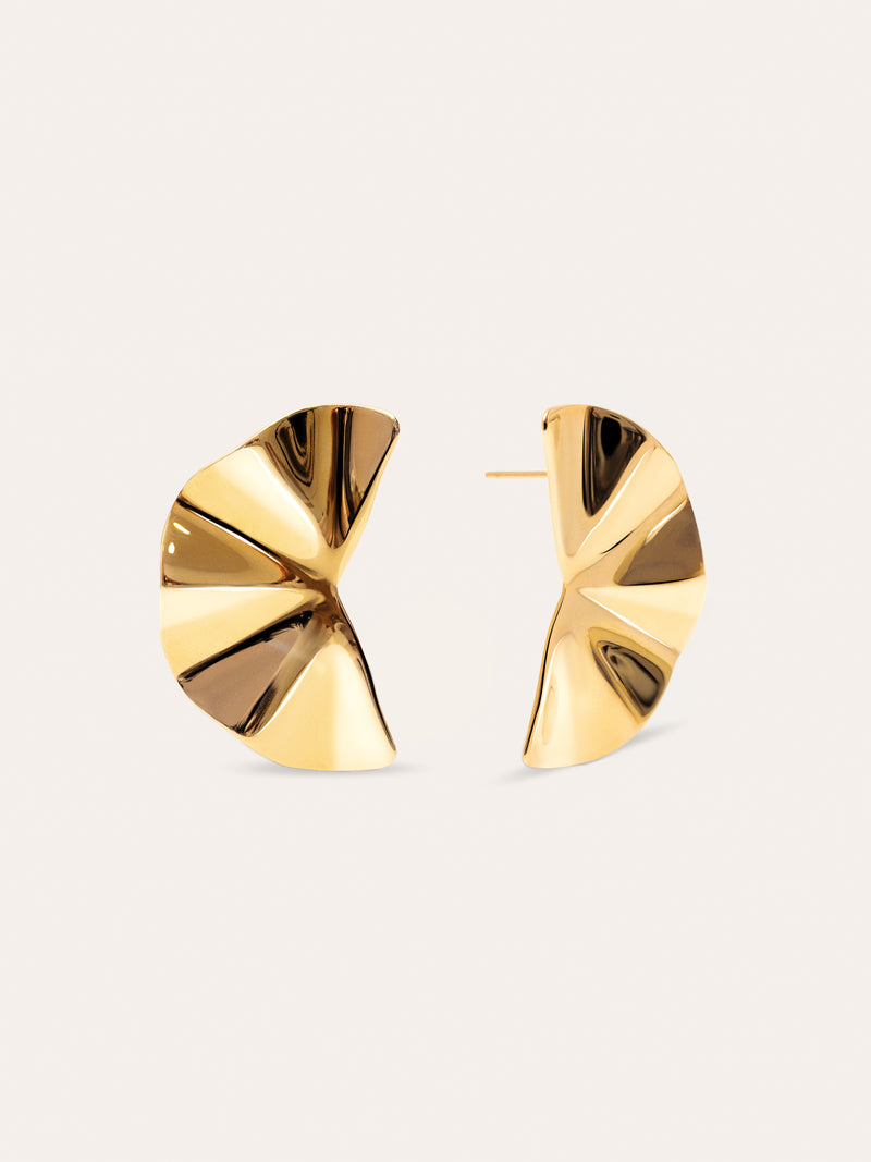 Amara Stainless Steel Gold Earrings