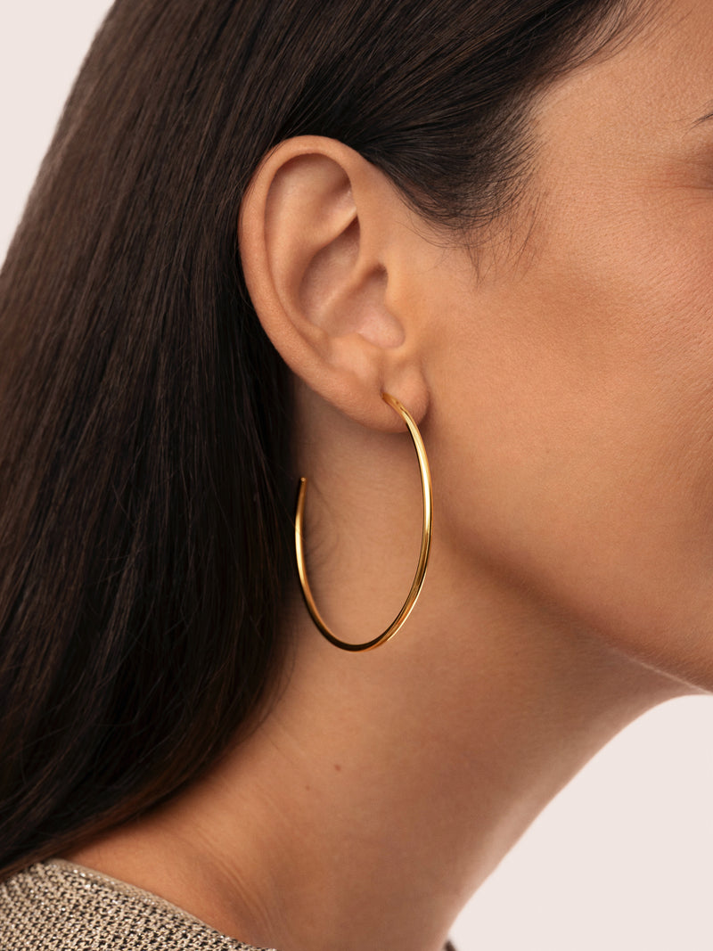 Ankara Creolen Edelstahl, vergoldet
