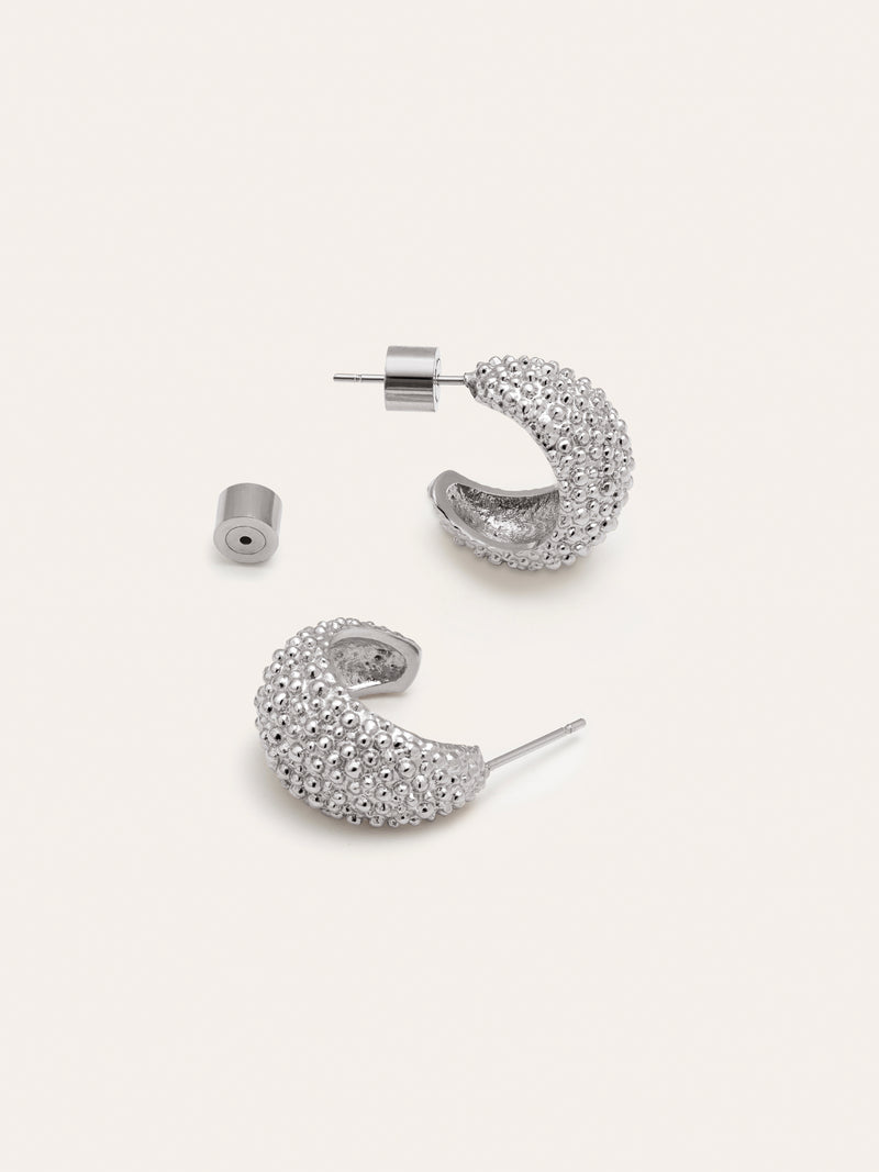 Antique Stainless Steel Hoop Earrings
