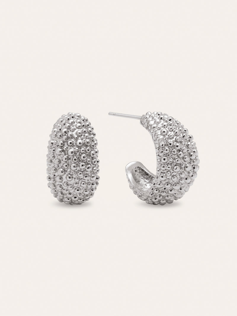 Antique Stainless Steel Hoop Earrings