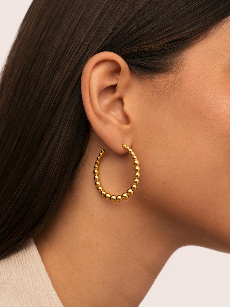 Bomb Stainless Steel Gold Hoop Earrings