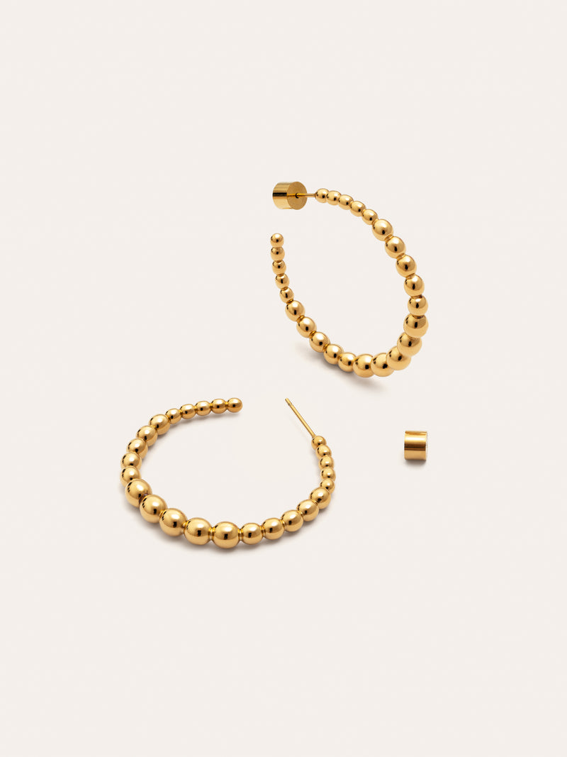 Bomb Stainless Steel Gold Hoop Earrings