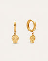 Pendientes Aro Esqueleto Baño Oro