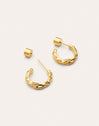Organic River Stainless Steel Gold Earrings