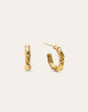 Organic River Stainless Steel Gold Earrings
