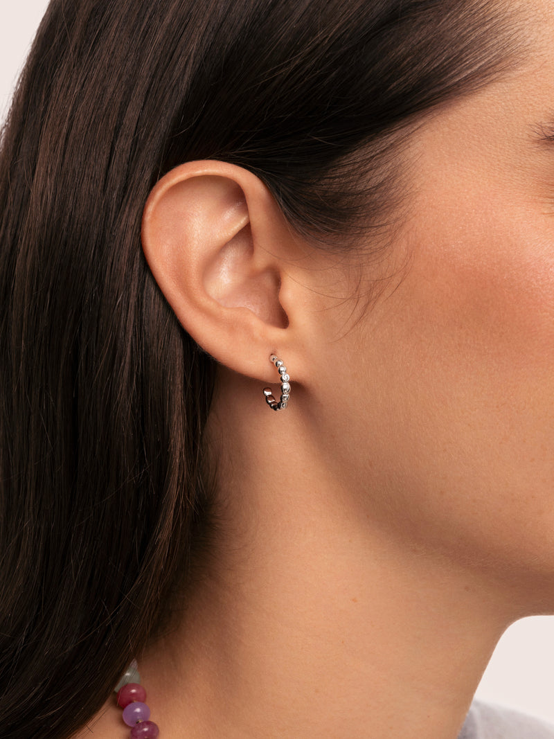 Pebble Spark Hoop Earrings
