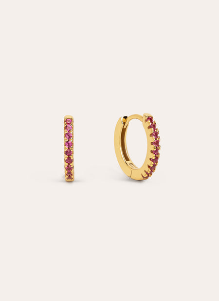 Pendientes Aro Raspberry Baño Oro