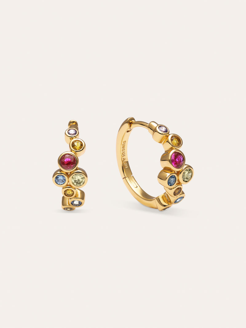 Aro Rainbow Bubbles S Gold Earrings