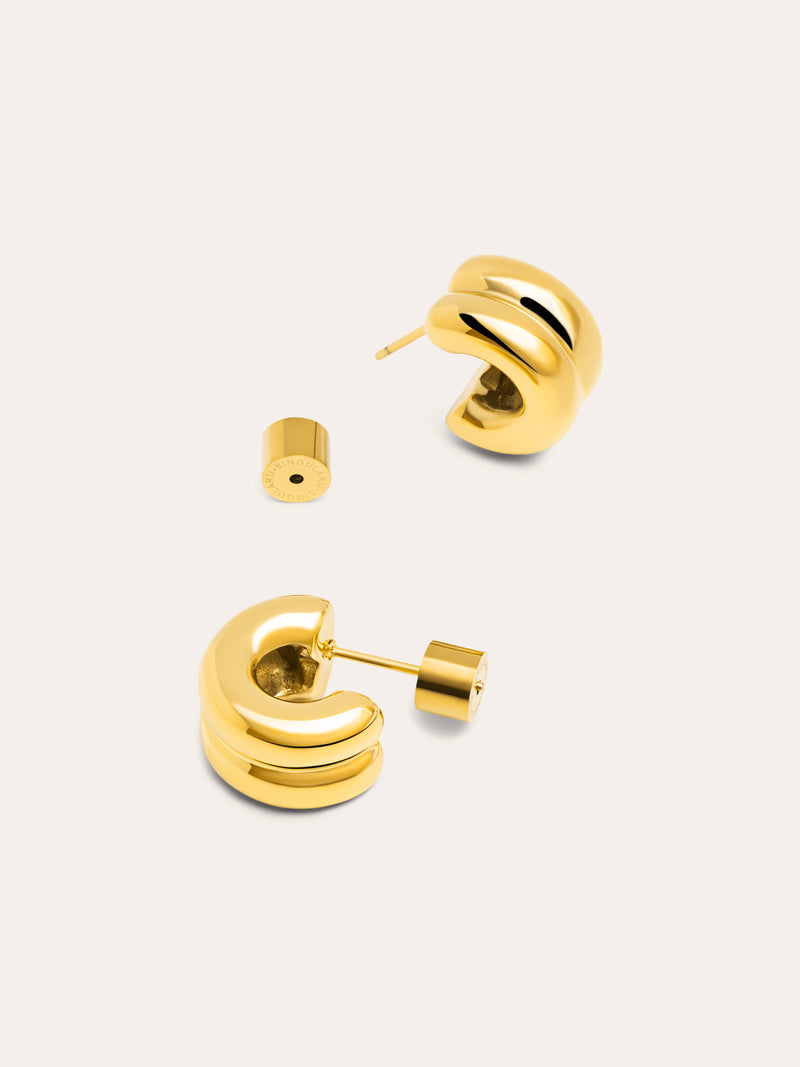 Shelly Hoop Earrings Gold Stainless Steel