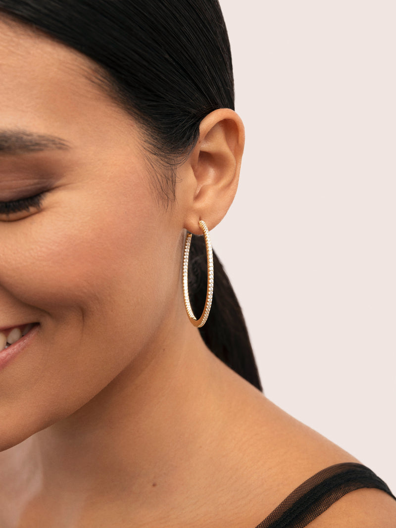 Scarlett L Gold Hoop Rings 