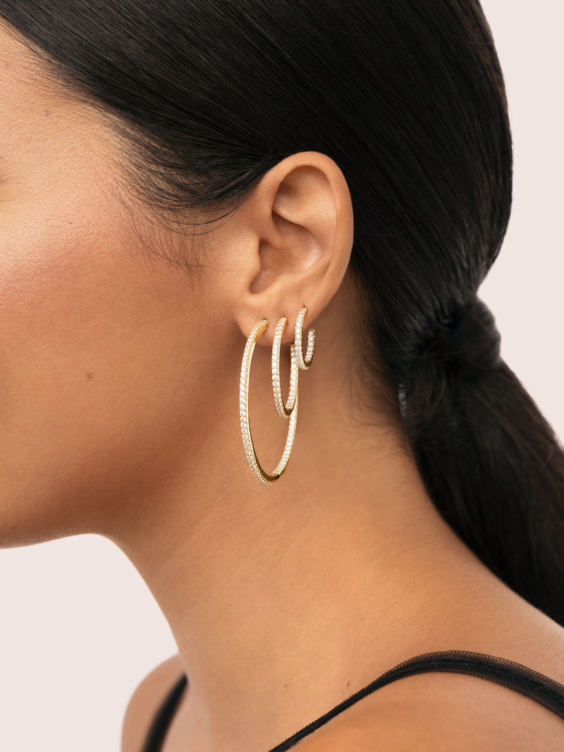 Scarlett M Gold Hoop Earrings 
