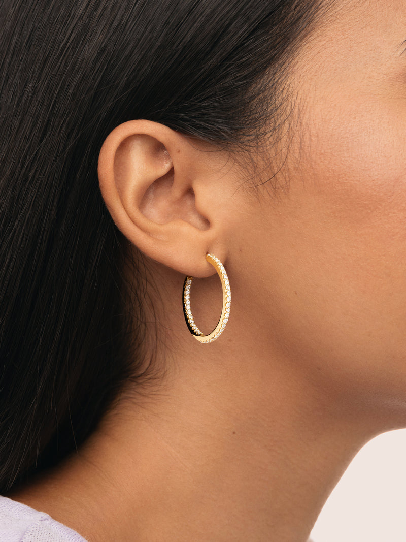 Scarlett M Gold Hoop Earrings 