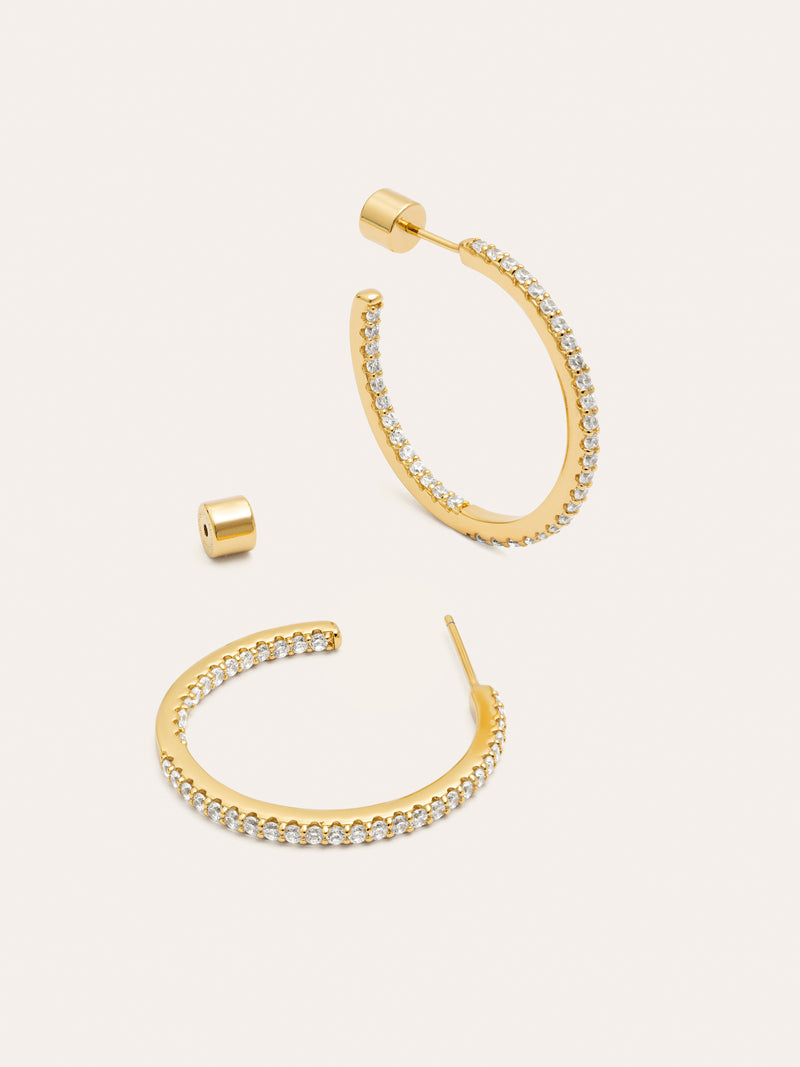 Scarlett M Gold Hoop Earrings 