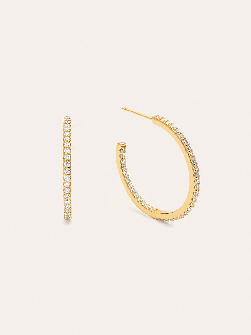 Scarlett M Gold Hoop Earrings 