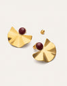 Amara Stone Stainless Steel Gold Earrings