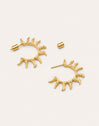 Sun Stainless Steel Gold Hoop Earrings