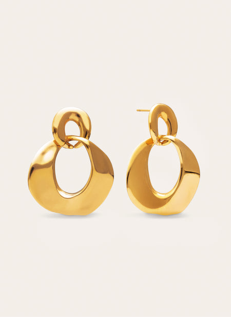 Pendientes Azores Sister Acero Baño Oro