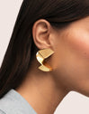Pendientes Big Swirl Acero Baño Oro