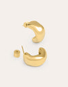 Pendientes Bold Moon Acero Baño Oro