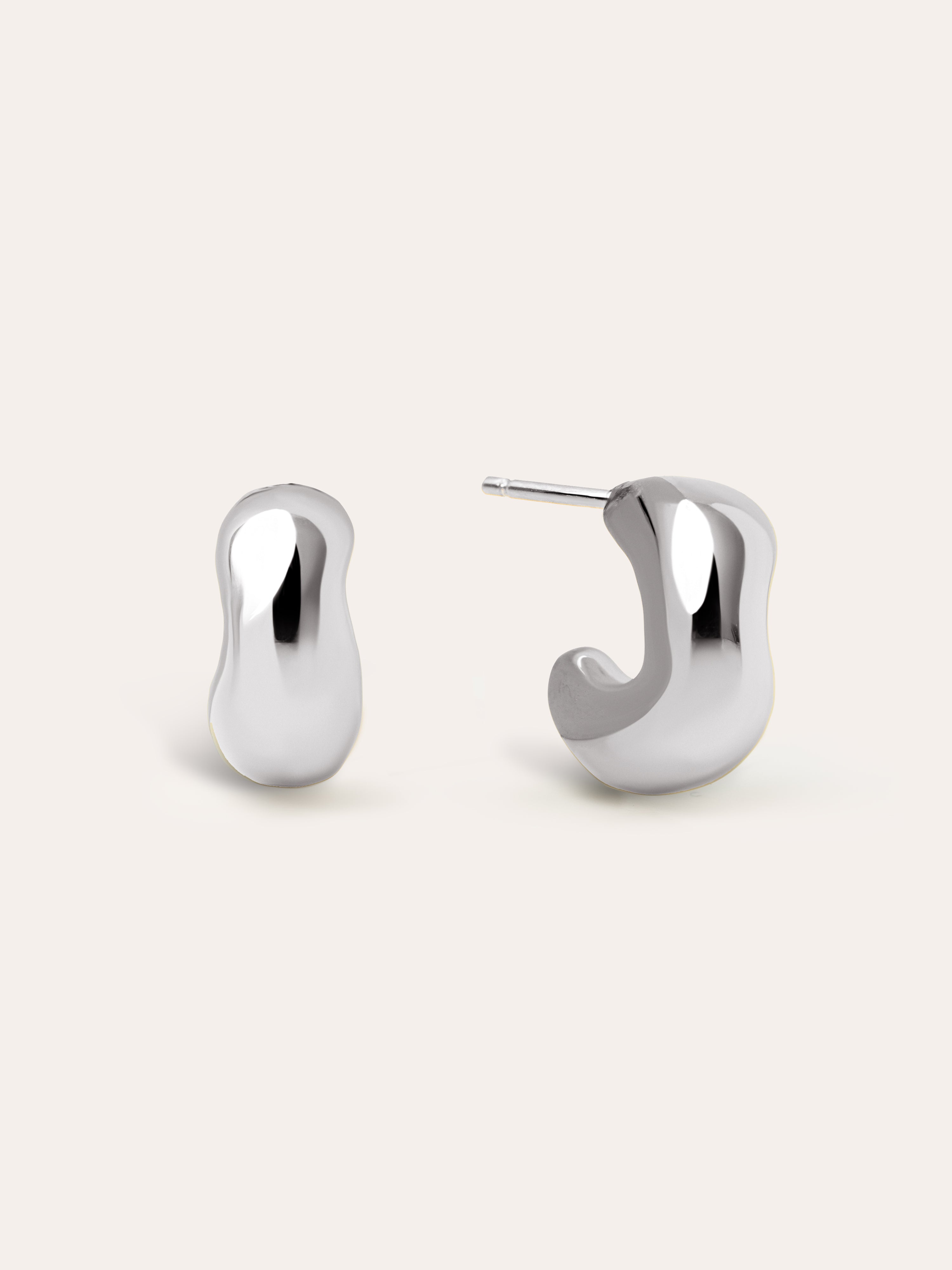 Pendientes Bold Moon Acero