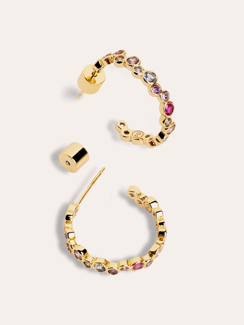 Bubbles Gold Hoop Earrings